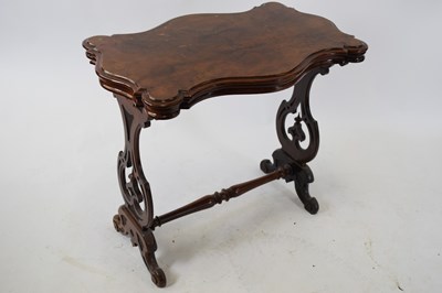 Lot 264 - Victorian walnut veneered shaped centre table...