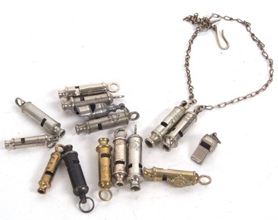 Lot 234 - A group of fifteen various whistles to include...