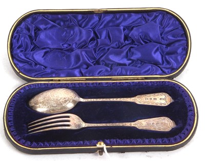 Lot 238 - A late Victorian silver christening spoon and...