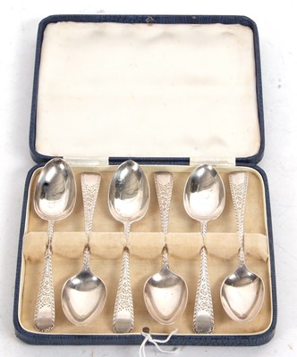 Lot 239 - A cased set of six Edwardian Old English...