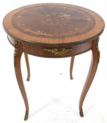 Lot 272 - French marquetry inlaid rosewood and mahogany...