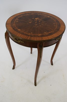 Lot 272 - French marquetry inlaid rosewood and mahogany...