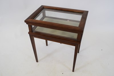 Lot 277 - Small mahogany framed bijouterie display table...
