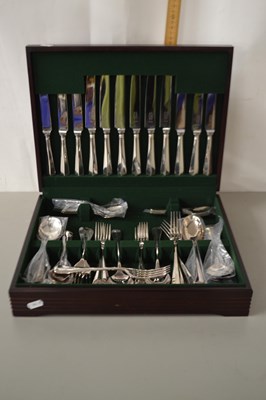 Lot 12 - A canteen of silver plated cutlery by George...