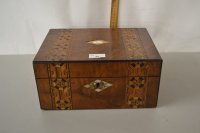 Lot 35 - A late 19th Century wedge formed writing box