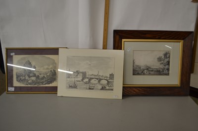 Lot 47 - Mixed Lot:  Monochrome engraving of cattle...
