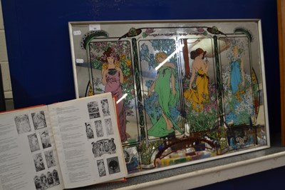 Lot 50 - Reproduction Art Nouveau style picture mirror...