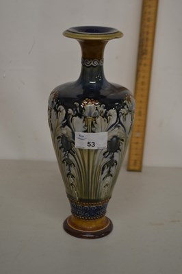 Lot 53 - Royal Doulton stone ware baluster vase,...