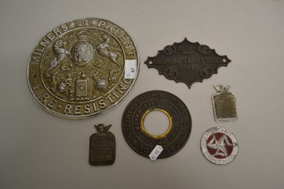 Lot 67 - Collection of various brass and iron mounts...