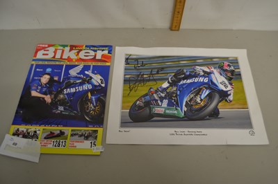 Lot 69 - Motorcycle Racing Interest - A signed...