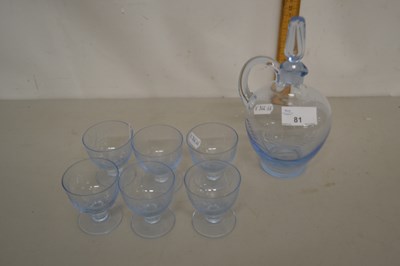 Lot 81 - Early 20th Century pale blue tinted glass...