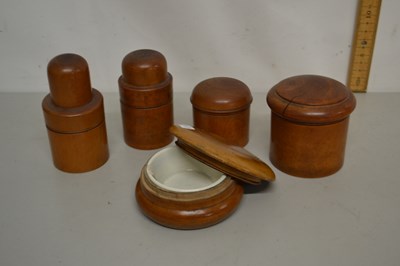 Lot 97 - Mixed Lot: Small apothecary bottle in hardwood...