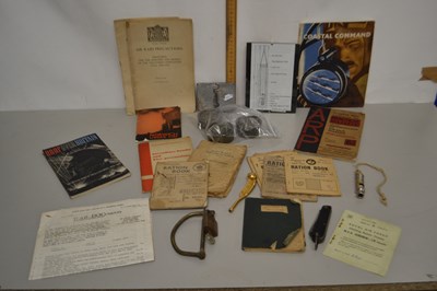 Lot 107 - Box of various wartime ephemera to include...