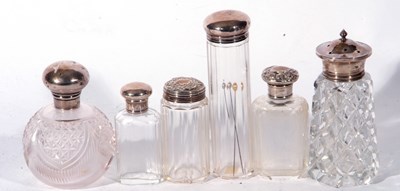 Lot 166 - Collection of five various cut clear glass...