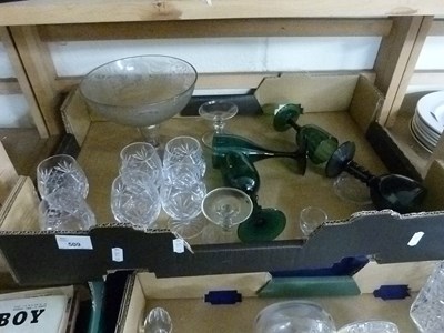 Lot 509 - Mixed Lot: Glass to include an engraved tazza,...
