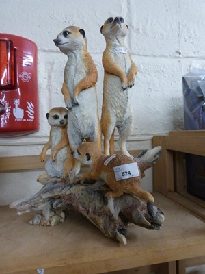 Lot 524 - Large resin model of some meerkats