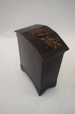 Lot 296 - Late 19th century Japanese black lacquer and...