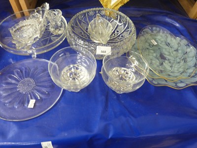 Lot 568 - Mixed Lot: Assorted glass ware to include...