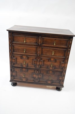 Lot 299 - Early 20th century Jacobean style oak chest of...