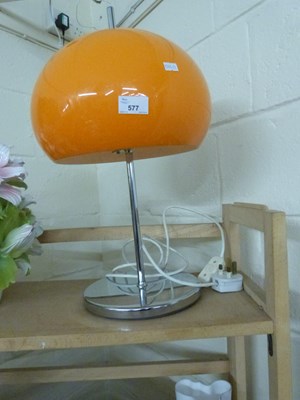 Lot 577 - Mid 20th Century retro table lamp with green...