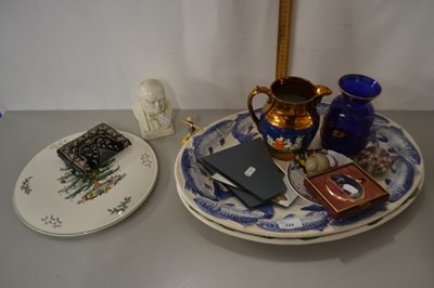 Lot 149 - Mixed Lot: Two meat plates, copper lustre jug,...