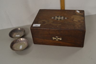 Lot 166 - A mother of pearl inlaid box together with two...