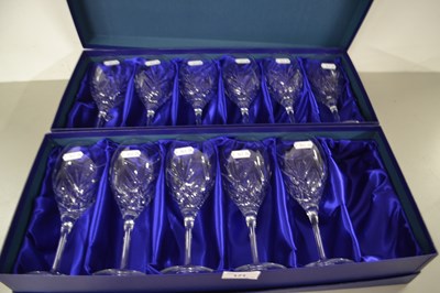 Lot 171 - Two cases of Royal Doulton crystal wine glasses