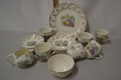 Lot 204 - Quantity of gilt decorated tea wares