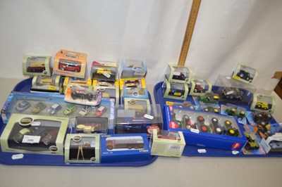 Lot 206 - Two trays of various assorted model tractors...
