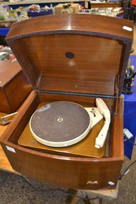 Lot 223 - Vintage Pye record player in hardwood cabinet