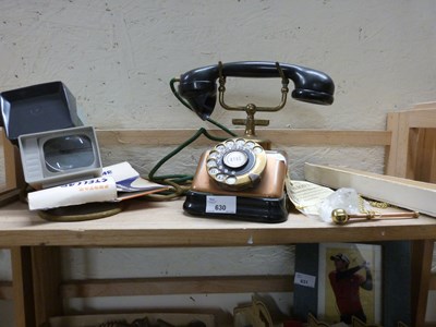 Lot 630 - Retro styled telephone together with a Photax...