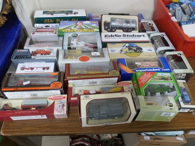 Lot 666 - Quantity of assorted toy trucks and others to...