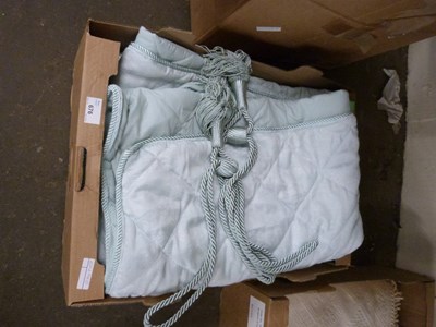 Lot 676 - Duck egg blue eiderdown bed cover and matching...