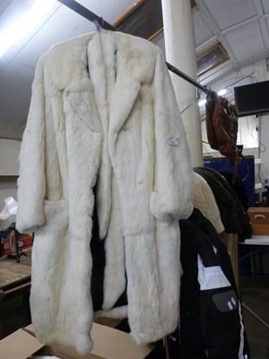Lot 758 - Cream coney fur three quarter length coat