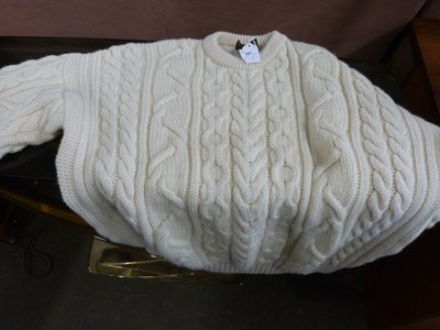 Lot 761 - Gents cream pure new wool knitted jumper