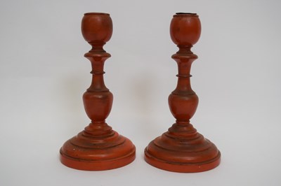 Lot 11 - Pair of late 19th century Chinese wooden...