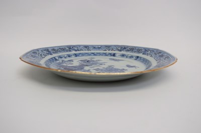 Lot 13 - 18th century Chinese porcelain shaped plate,...
