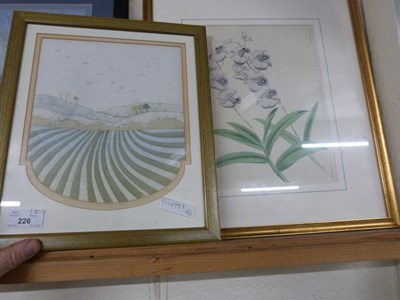 Lot 226 - Sally O'Farrell, silk print together with a...