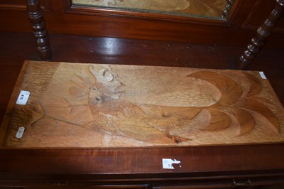 Lot 416 - Carved hardwood panel