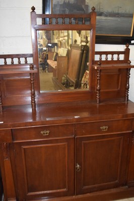 Lot 417 - Late Victorian mahogany credenza with mirrored...