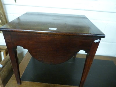 Lot 255 - Georgian mahogany commode converted to a stool,...