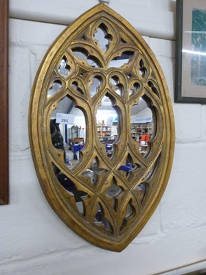 Lot 265 - Modern gothic style gilt finish wall mirror