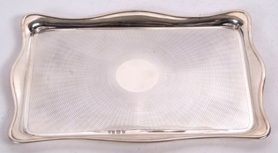 Lot 186a - Edwardian silver dressing table tray, of...