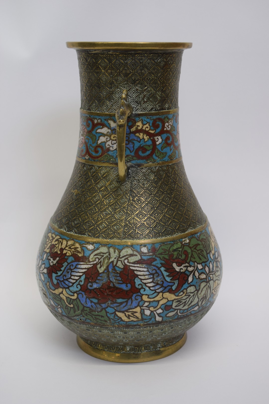Lot 21 Chinese brass vase decorated in Ming style