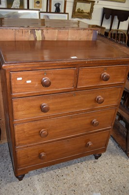 Lot 294 - Victorian mahogany chest with two short over...