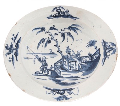 Lot 95a - Lowestoft Porcelain Plate c.1765