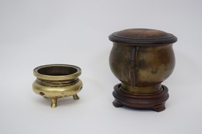 Lot 28 - Chinese metal censer with Xuande mark to base...