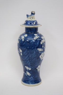 Lot 27 - Chinese porcelain vase, blue ground with...