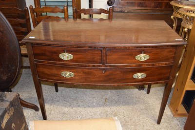 Lot 356 - 19th Century mahogany three drawer side table,...