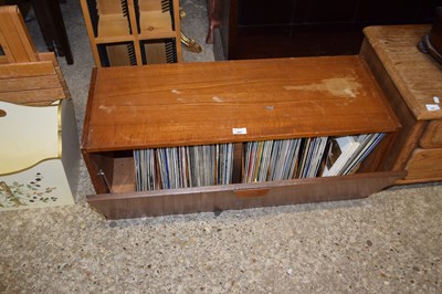 Lot 360 - Teak cabinet of assorted records